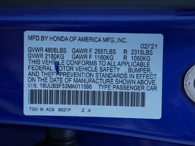 2021 Acura TLX A-Spec Package