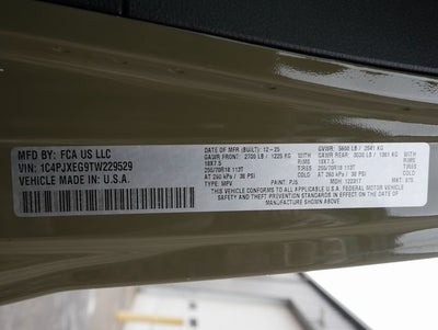 2026 Jeep Wrangler Sahara