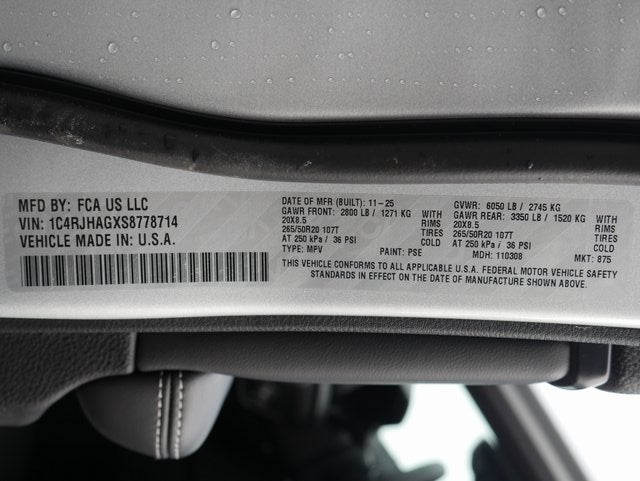 2025 Jeep Grand Cherokee Altitude X