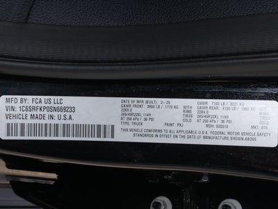 2025 RAM 1500 Tungsten