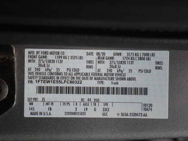 2020 Ford F-150 XLT