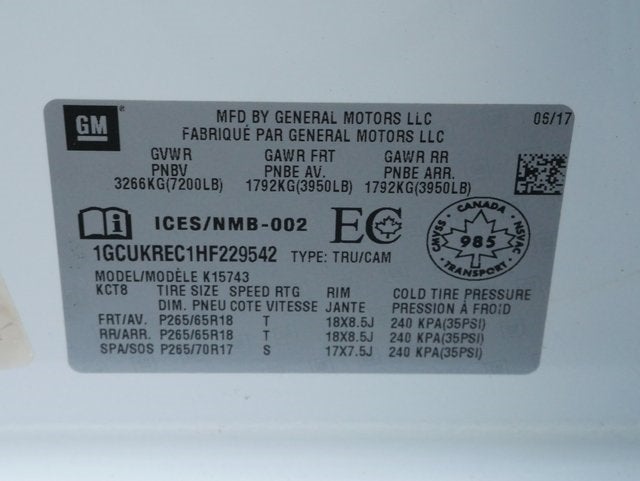 2017 Chevrolet Silverado 1500 LT