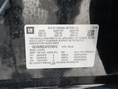 2015 Chevrolet Silverado 1500 LT LT2