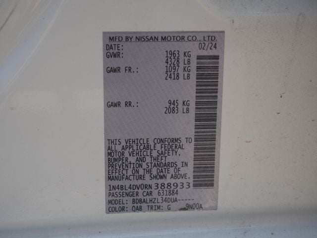 2024 Nissan Altima 2.5 SV