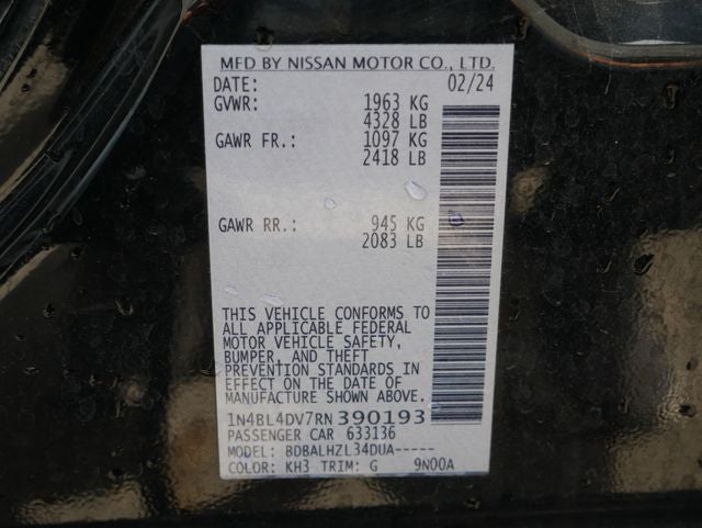 2024 Nissan Altima 2.5 SV