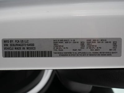 2026 RAM ProMaster 1500 Low Roof