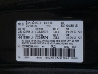 2004 Dodge Ram 3500 SLT 5.9L HO