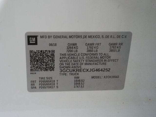 2018 Chevrolet Silverado 1500 LT LT2