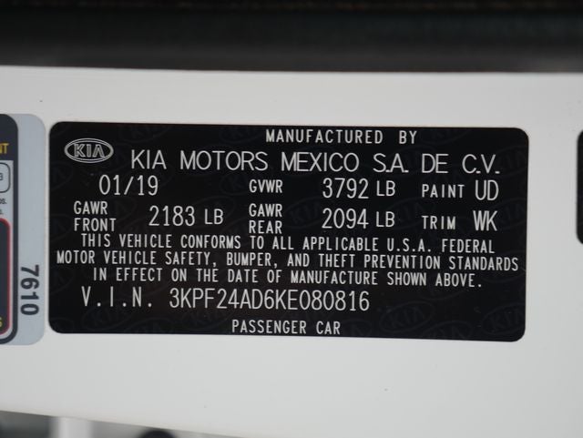 2019 Kia Forte LXS