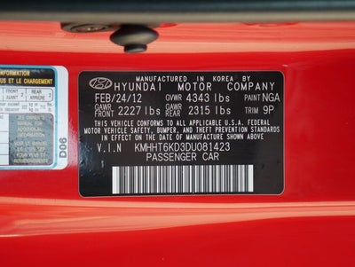 2013 Hyundai Genesis Coupe 2.0T